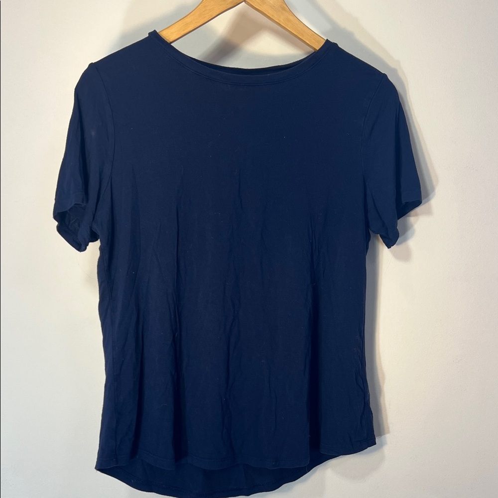 Super Soft Elegant Navy Women's Short Sleeve Top